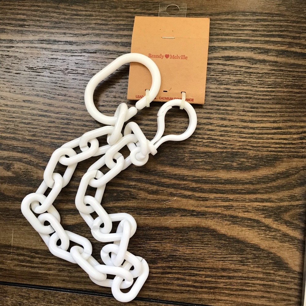 Brandy Melville White Plastic Belt Chain